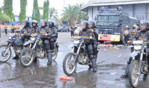 Tingkatkan Kemampuan, Empat Polres Latihan Dalmas Bersama di Lampura